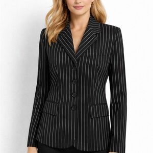 Ralph Lauren Black/White Striped Blazer